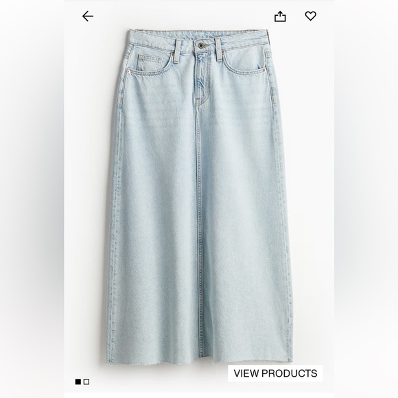 Hm light blue denim long skirt - Picture 1 of 12